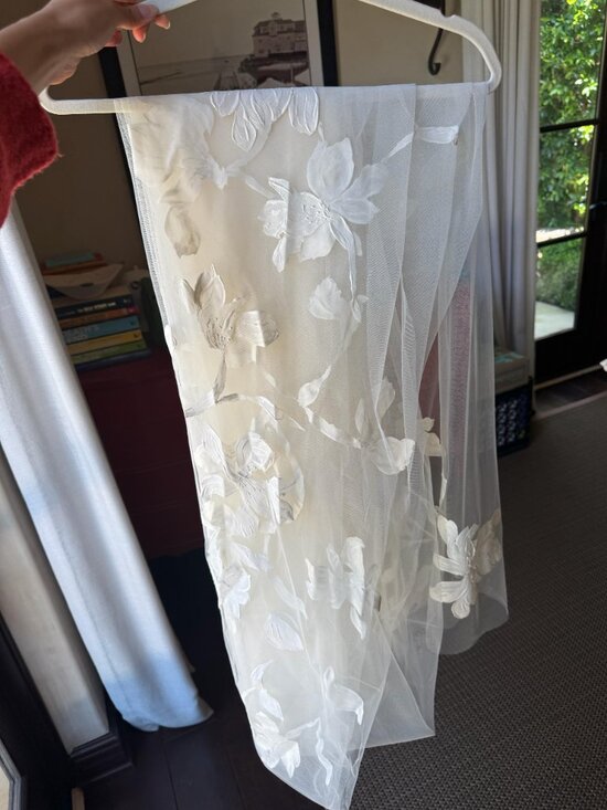 Danielle Frankel Hand Painted Iris Drop Veil (Wedding) main image 9